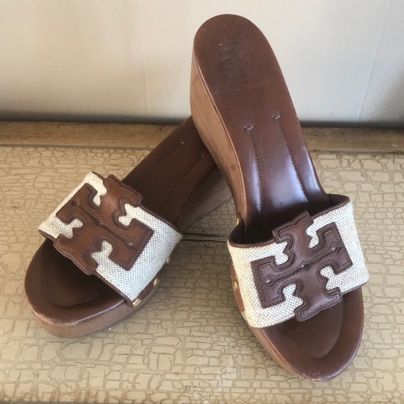 Tory Burch Ines Wedges size 9.5 - Picture 1 of 12